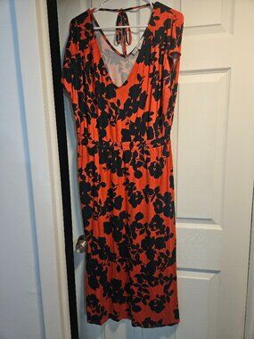 Loft Red and Blue Dress NWT